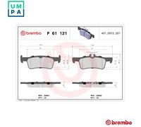 BREMBO P 61 121 Brake pad set