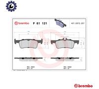 Brake pads P 61 121 BREMBO for PEUGEOT 308 II 308 SW II