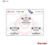 Brake Pad Set Front Braking Fits Citroen C4 Picasso 2 - Brembo P 61 127X