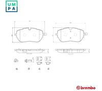Brake pads P 61 128 BREMBO for PEUGEOT DS OPEL CITROËN
