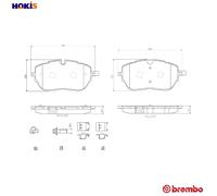 Brake pads P 61 128 BREMBO for PEUGEOT DS OPEL CITROËN