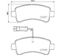 BREMBO P 61 130 Brake pad set