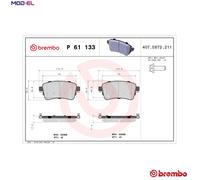 BRAKE PAD SET DISC BRAKE P 61 133 FOR PEUGEOT EXPERT/Platform/Chassis/Van/Bus