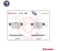 BREMBO P 61 135 Brake pad set