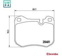 BREMBO P 65 002 Brake pad set