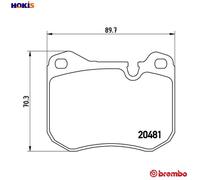 BREMBO P 65 002 Brake pad set
