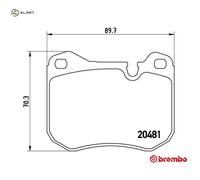 BRAKE PAD SET DISC BRAKE P 65 002 FOR PORSCHE M31.50/03/01 2.0L M44.12/11 2.7L