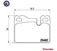 Brake pads P 65 003 BREMBO for PORSCHE 924 944 928