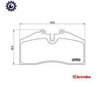 Brake pads P 65 005 BREMBO for PORSCHE 944 928 911 968 968 Convertible 911 Targa