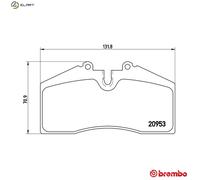 Brake Pads Set fits PORSCHE 959 2.8 86 to 91 959.50 Brembo 92835139304 Quality