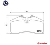 Brake Pads Set fits PORSCHE 959 2.8 86 to 91 959.50 Brembo 92835139304 Quality