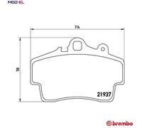 BREMBO P65007 Brake Pad Set Front Without Accessories For Porsche Boxster Cayman