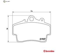 BREMBO P65007 Brake Pad Set Front Without Accessories For Porsche Boxster Cayman