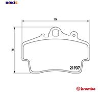 BRAKE PAD SET DISC BRAKE P 65 007 FOR PORSCHE M97.20 M96.25/23/22 2.7L 6cyl