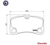 Rear Brake Pad Set Fits Porsche 911 BREMBO