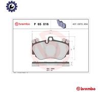 BREMBO P 65 016 Brake pad set