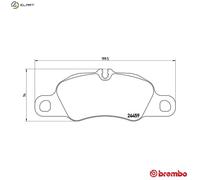 Brembo Brake Pad Set P65019 – Front Disc Brake, Anti-Squeak Plate – Fits Porsche 911