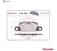 Brake pads P 65 020 BREMBO for PORSCHE PANAMERA PANAMERA Sport Turismo