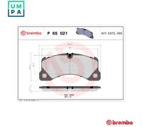 BREMBO P65021 Brake Pad Set Front Fits Audi e-Tron GT Bentley Porsche Cayenne VW