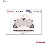 BREMBO P65021 Brake Pad Set Front Fits Audi e-Tron GT Bentley Porsche Cayenne VW
