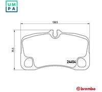 Brembo Rear Brake Pad Set P65022 Fits Porsche 911