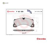 BRAKE PAD SET DISC BRAKE P 65 026 FOR PORSCHE M06.EC MCG.EA/FA/E MCJ.T 3.0L 6cyl