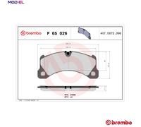 BREMBO P 65 026 Brake pad set