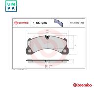 BREMBO P 65 026 Brake pad set