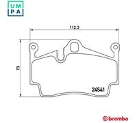 Brembo Brake Pads Set - Fits Porsche Cayman 987 2.9 Rear (2009-2012) MA1.20