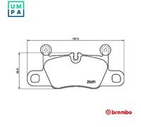 BREMBO Brake pad set PRIME LINE prepared for wear indicator P 65 031 Brake pads,Brake pad set, disc brake AUDI,PORSCHE,e-tron GT Limousine,911 (991)