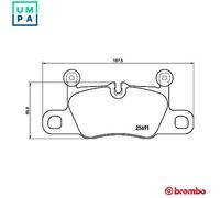 BREMBO Brake pad set PRIME LINE prepared for wear indicator P 65 031 Brake pads,Brake pad set, disc brake AUDI,PORSCHE,e-tron GT Limousine,911 (991)