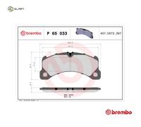 BRAKE PAD SET DISC BRAKE P 65 033 FOR PORSCHE MACAN/SUV PANAMERA/Sport/Turismo