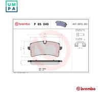 BREMBO P 65 040 Brake pad set