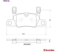 BREMBO P 65 056 Brake pad set