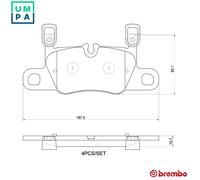 BREMBO P 65 056 Brake pad set