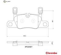 BRAKE PAD SET DISC BRAKE P 65 056 FOR PORSCHE 911/Targa/Convertible DKHA 3.7L