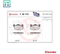 BREMBO P 68 010 Brake pad set