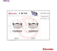 BRAKE PAD SET DISC BRAKE P 68 010 FOR RENAULT 18/Break/Variable 19/II/Mk/ 1.8L