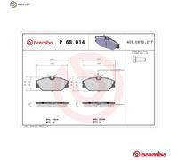 BREMBO P 68 014 Brake pad set