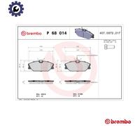 BREMBO P 68 014 Brake pad set