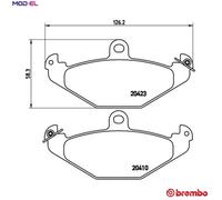 BREMBO Brake Pad Set Rear Axle Braking Fits Chrysler Viper Lotus Esprit Renault