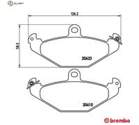 Brake pads P 68 017 BREMBO for RENAULT LOTUS CHRYSLER