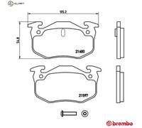 BREMBO P 68 018 Brake pad set