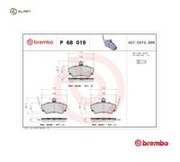 BREMBO P 68 019 Brake pad set