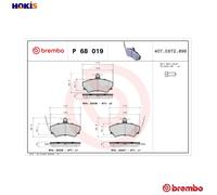 BREMBO P 68 019 Brake pad set