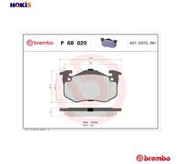 BRAKE PAD SET DISC BRAKE P 68 020 FOR RENAULT TWINGO/Van/Hatchback PEUGEOT