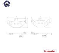 Brembo Brake Pad Set P 68 021 – Rear Disc Brake Pads for Renault Laguna I