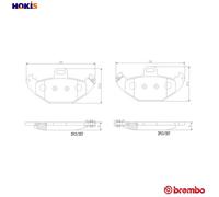 Brembo Brake Pad Set P 68 021 – Rear Disc Brake Pads for Renault Laguna I