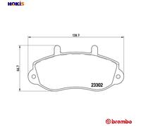 Front Brake Pad Set BREMBO P 68 025 for Vauxhall/Renault Movano/Movano/Master (9