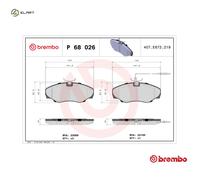 BREMBO P 68 026 Brake pad set